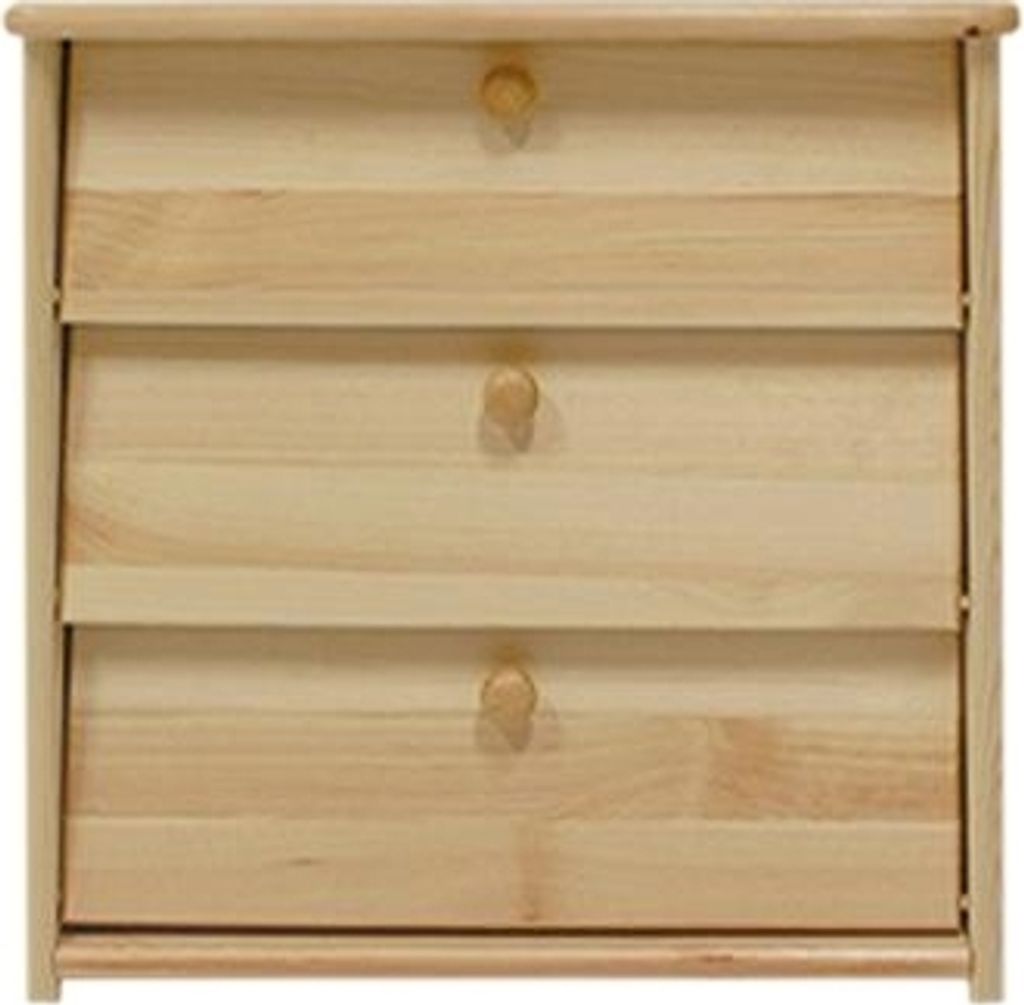 Schuhschrank Schuhkommode Holz massiv, Farbe: Natur 80x62x40 cm, für Garderobe, Vorzimmer, Flur