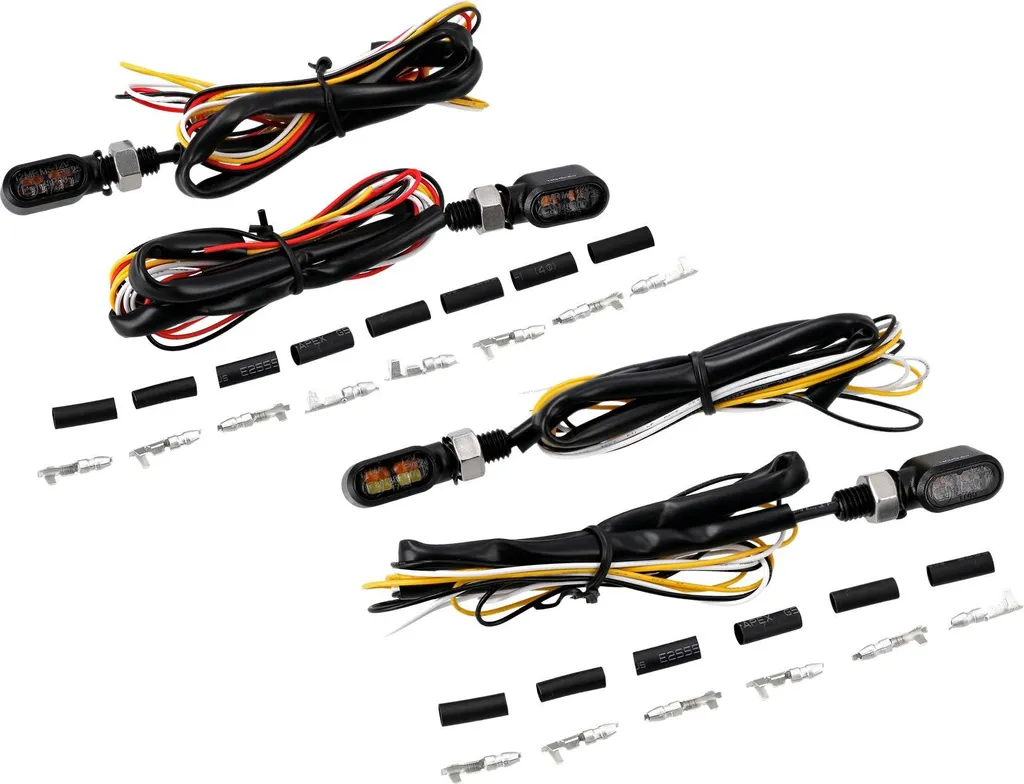 Set de 4 clignotants moto LED Little Bronx avec feu de position arrière