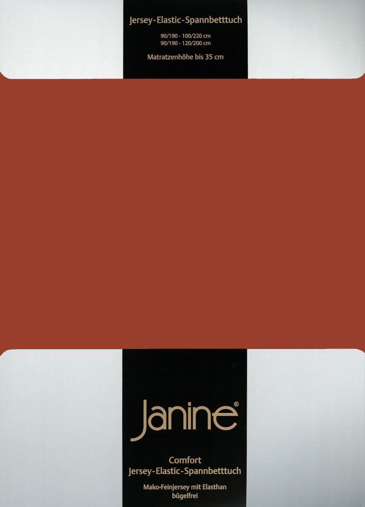 Janine Elastic-Jersey Spannbettlaken 200x200 tabasco