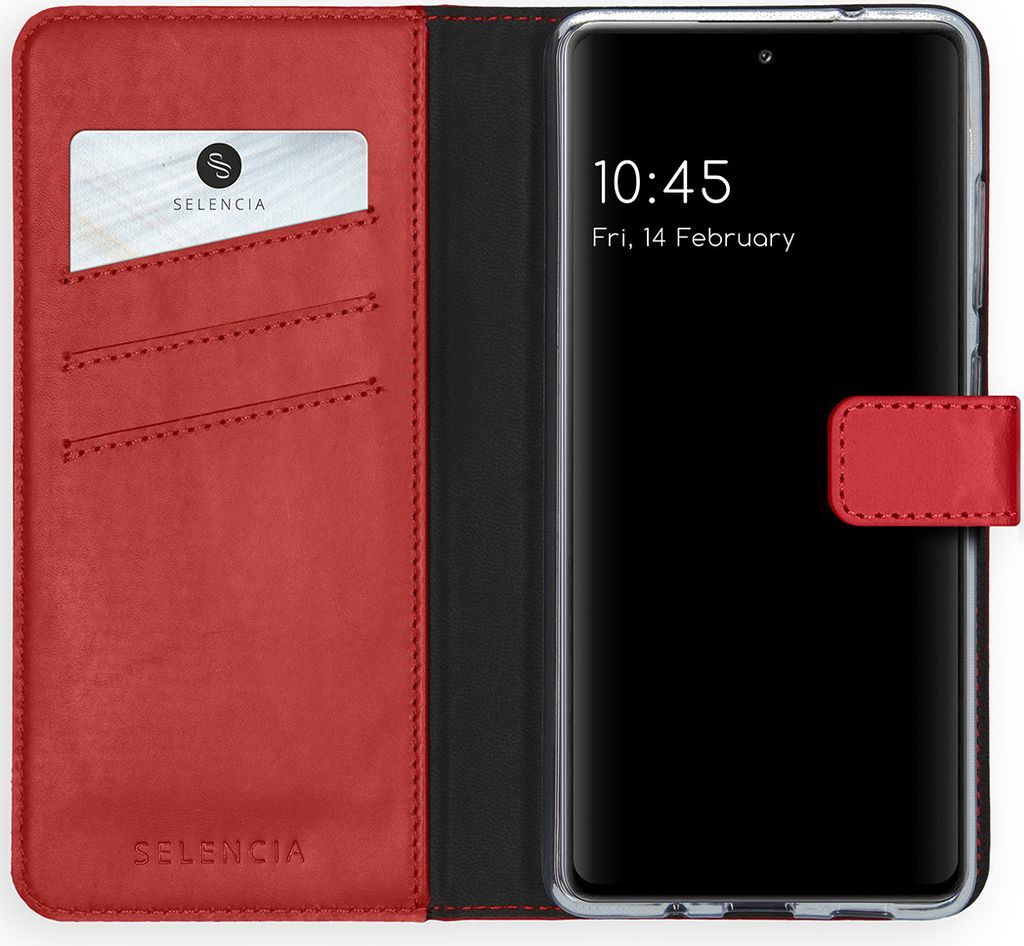 Selencia Echtleder Klapphülle Samsung Galaxy S20 FE - Rot Produktbild 