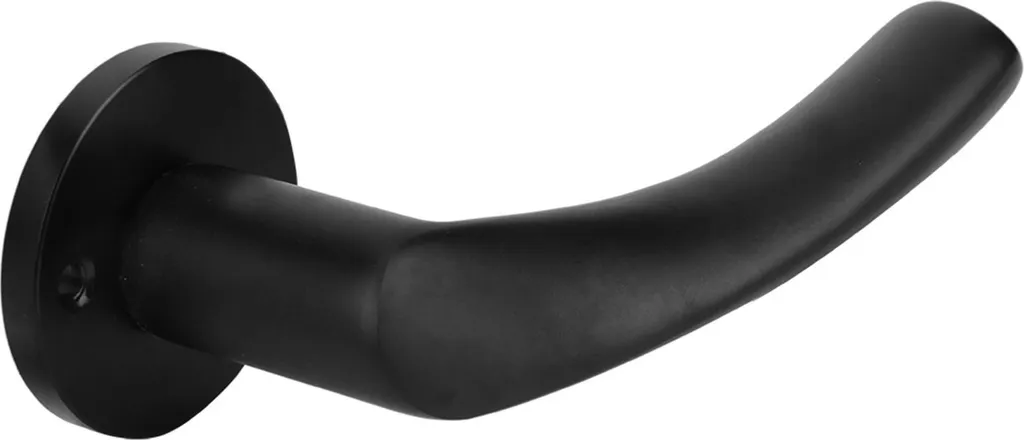 Serrure de porte noire pour chambre - Modèle silencieux avec poignée
