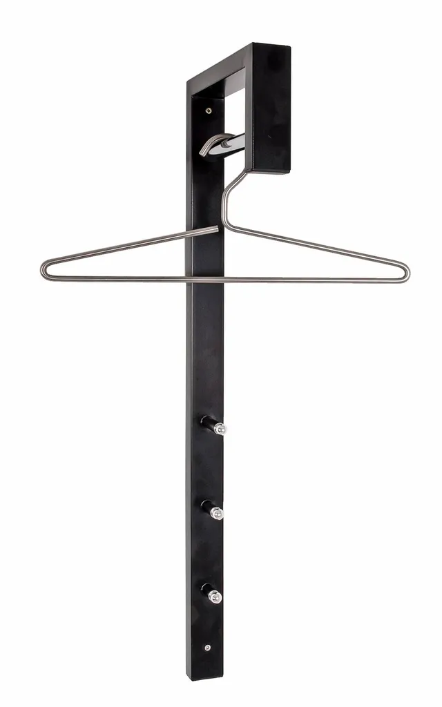 Portemanteau mural métal chromé 70 cm de haut style minimaliste
