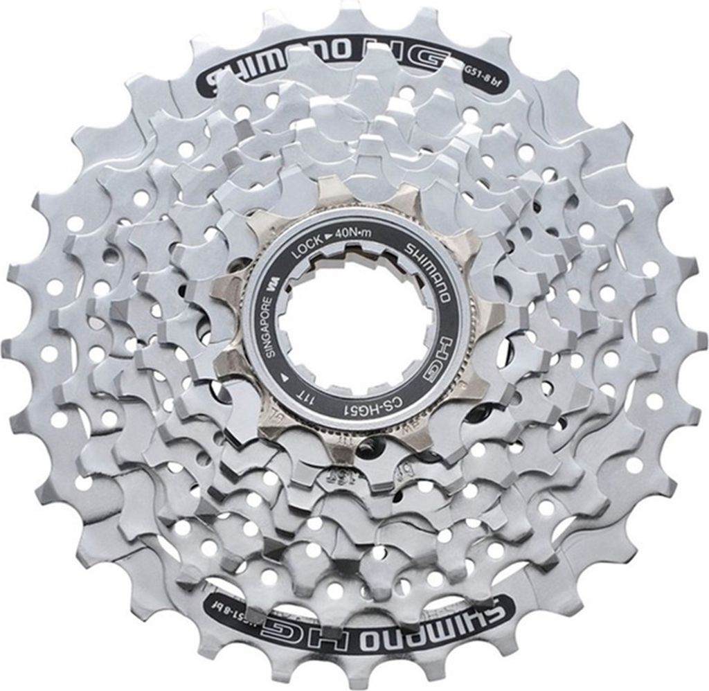 Shimano Zahnkranz Kassette CSHG 51 - 8 11-30 Zähne 8-fach, Silber