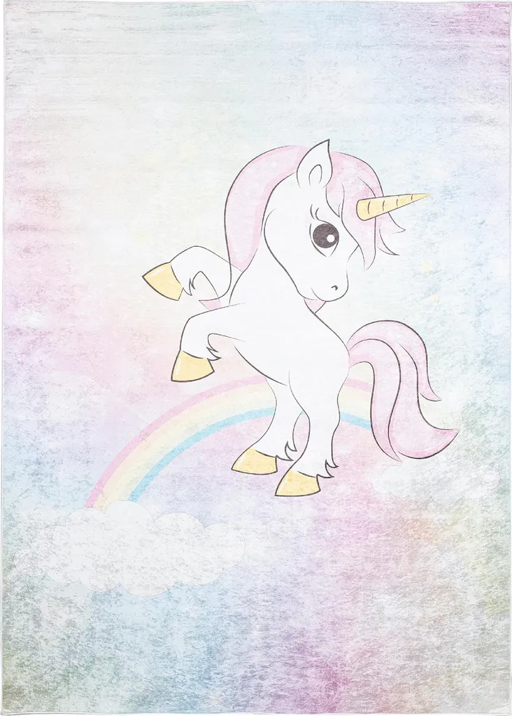 Tapis de Chambre Enfant Moderne Emma Rose Clair - Format Idéal 80x150cm - 2