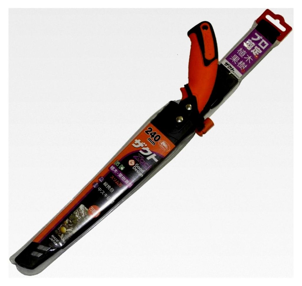 Japanische Handsäge 240 mm, scharf, kompakt und rostfrei - mit Gürtelholster