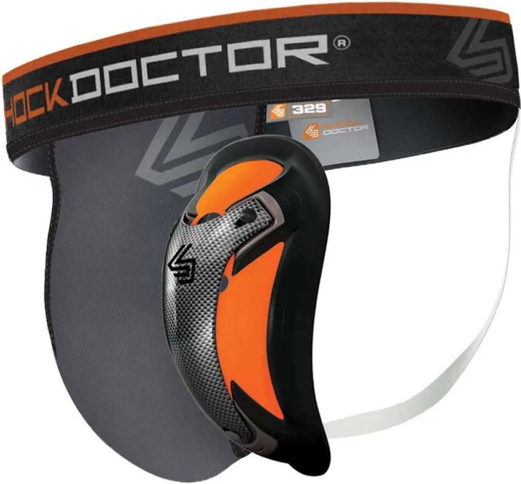 Shock Doctor Herren Suspensorium mit Ultra Carbon Flex Cup Tiefschutz, Grey, L EU