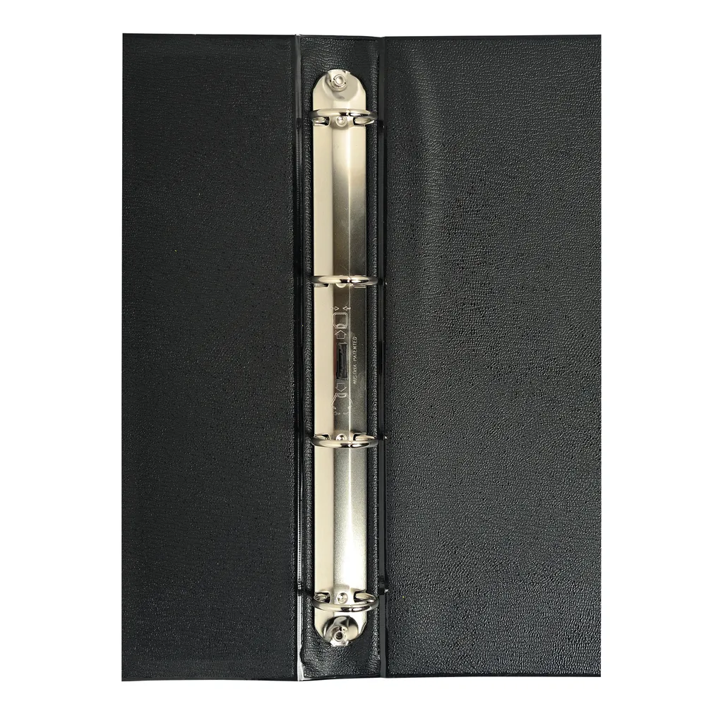 Classeur à anneaux A3 paysage en PVC noir rigide pour le bureau