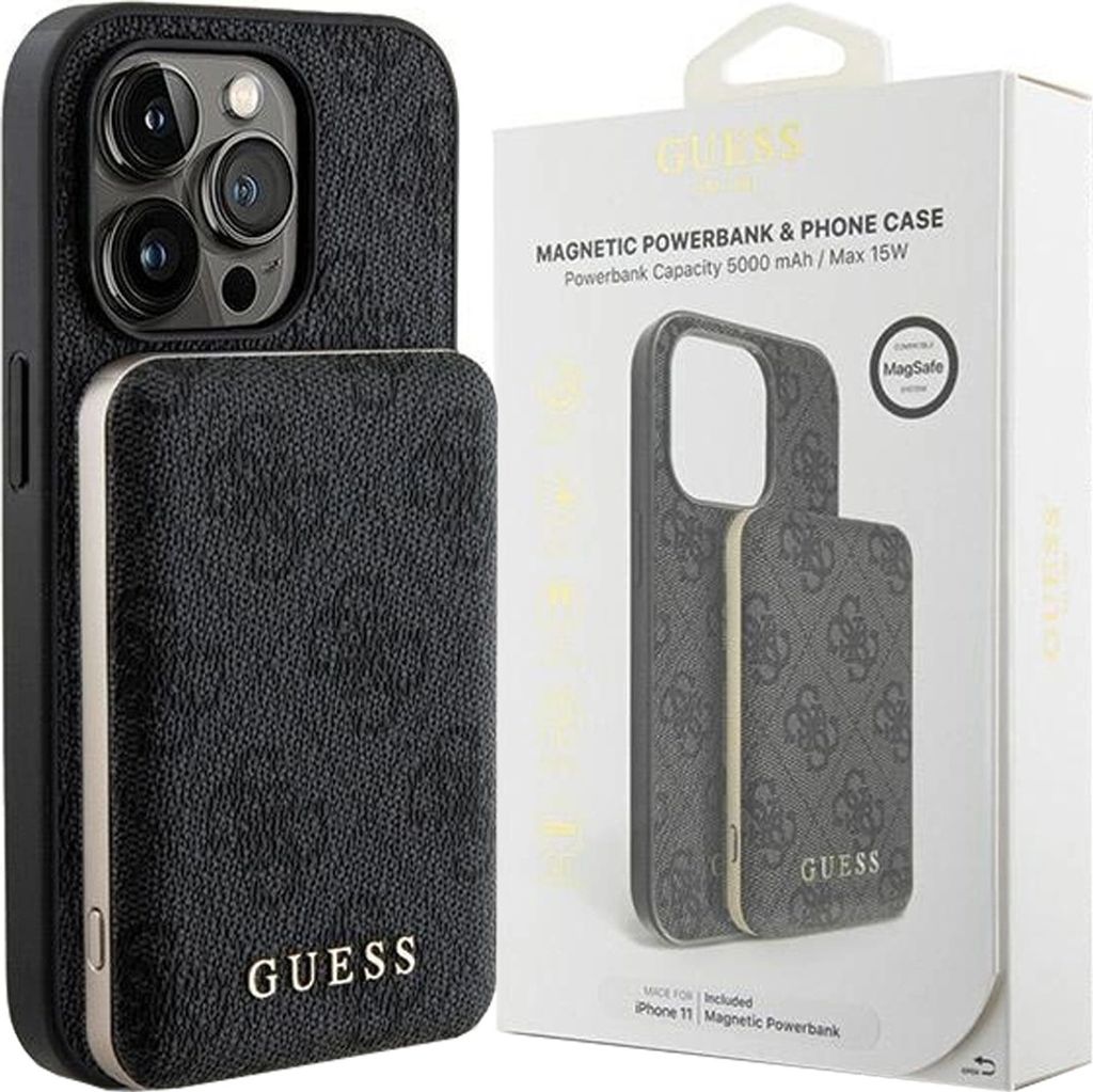 Zestaw Guess 4G Metal Logo do iPhone 13 Pro czarny Zdjęcie produktu 