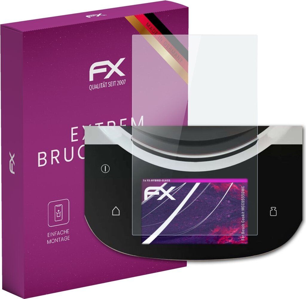 atFoliX FX-Hybrid-Glass Displayfolie kompatibel mit Bosch Cookit (MCC9555DWC) Glasfolie