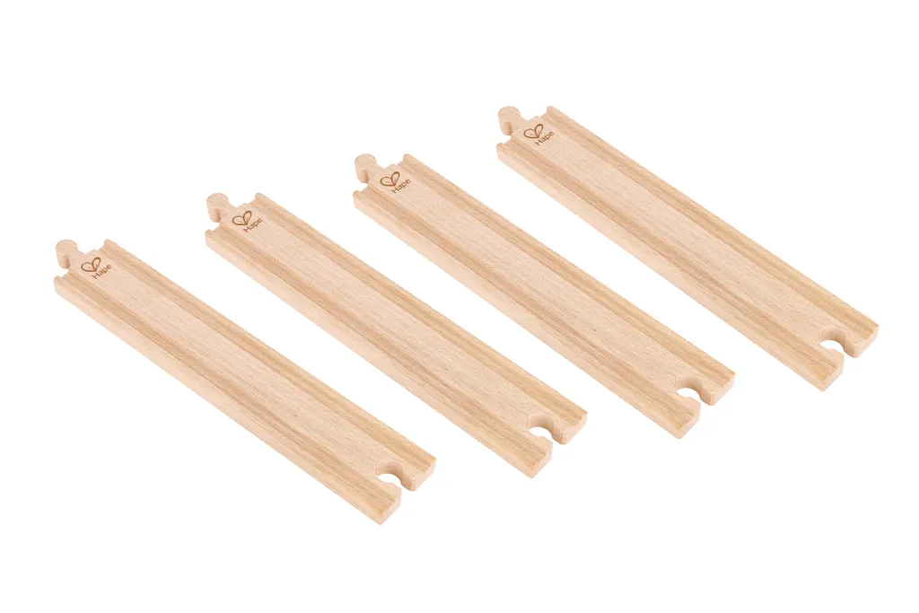 Rails de chemin de fer longs de 20cm - Pack de 4 avec traverses détaillées