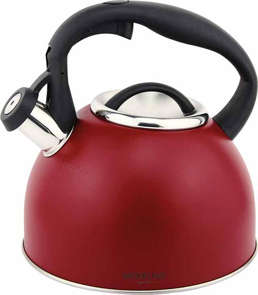 MICHELINO 2,5 Liter Edelstahl Flötenkessel Teekessel Kessel Produktbild 
