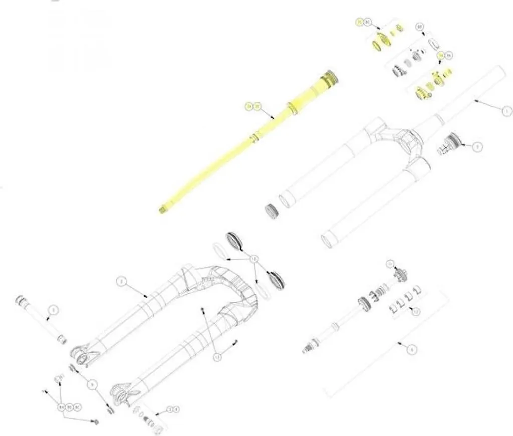 Unité d'amortissement Manitou VTT-Pro pour R8 Pro Noir - Réglage Précis