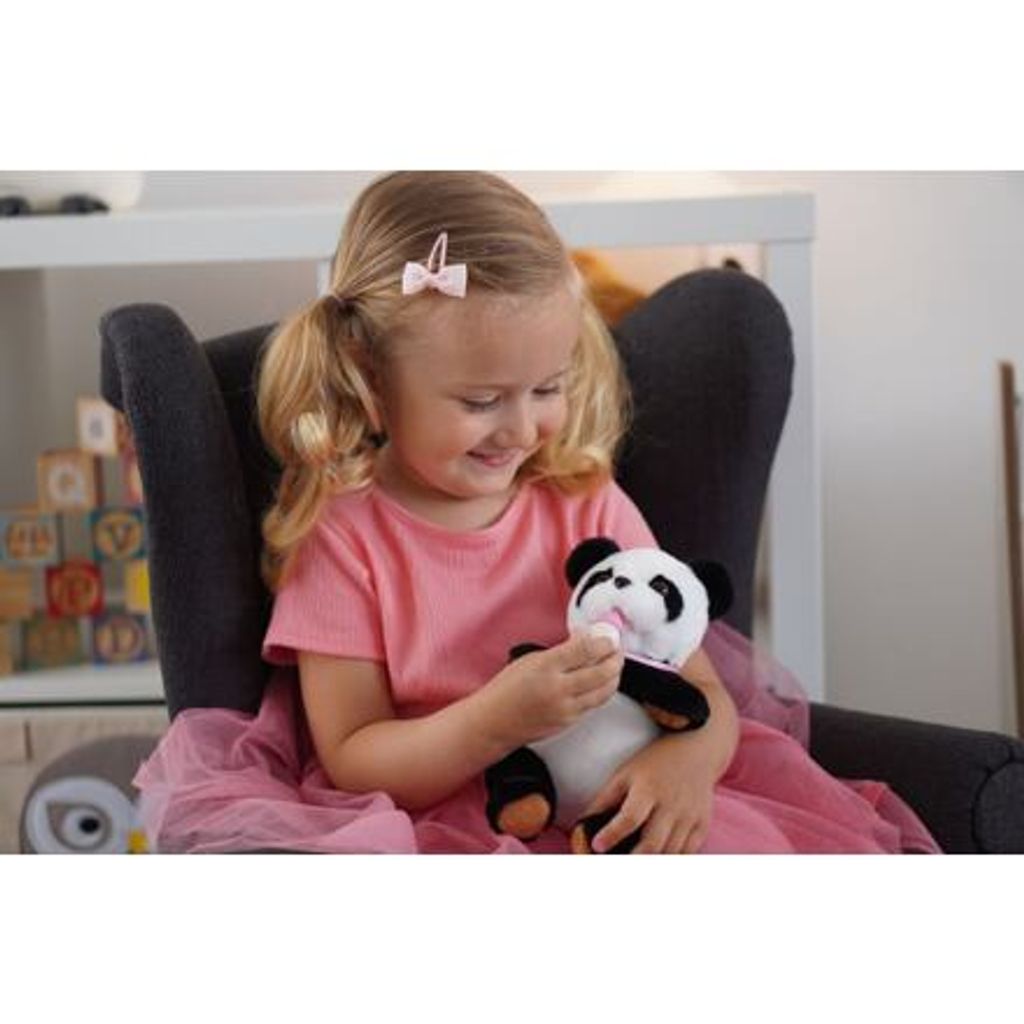 STEPPOS Interaktiver Panda mit Flasche