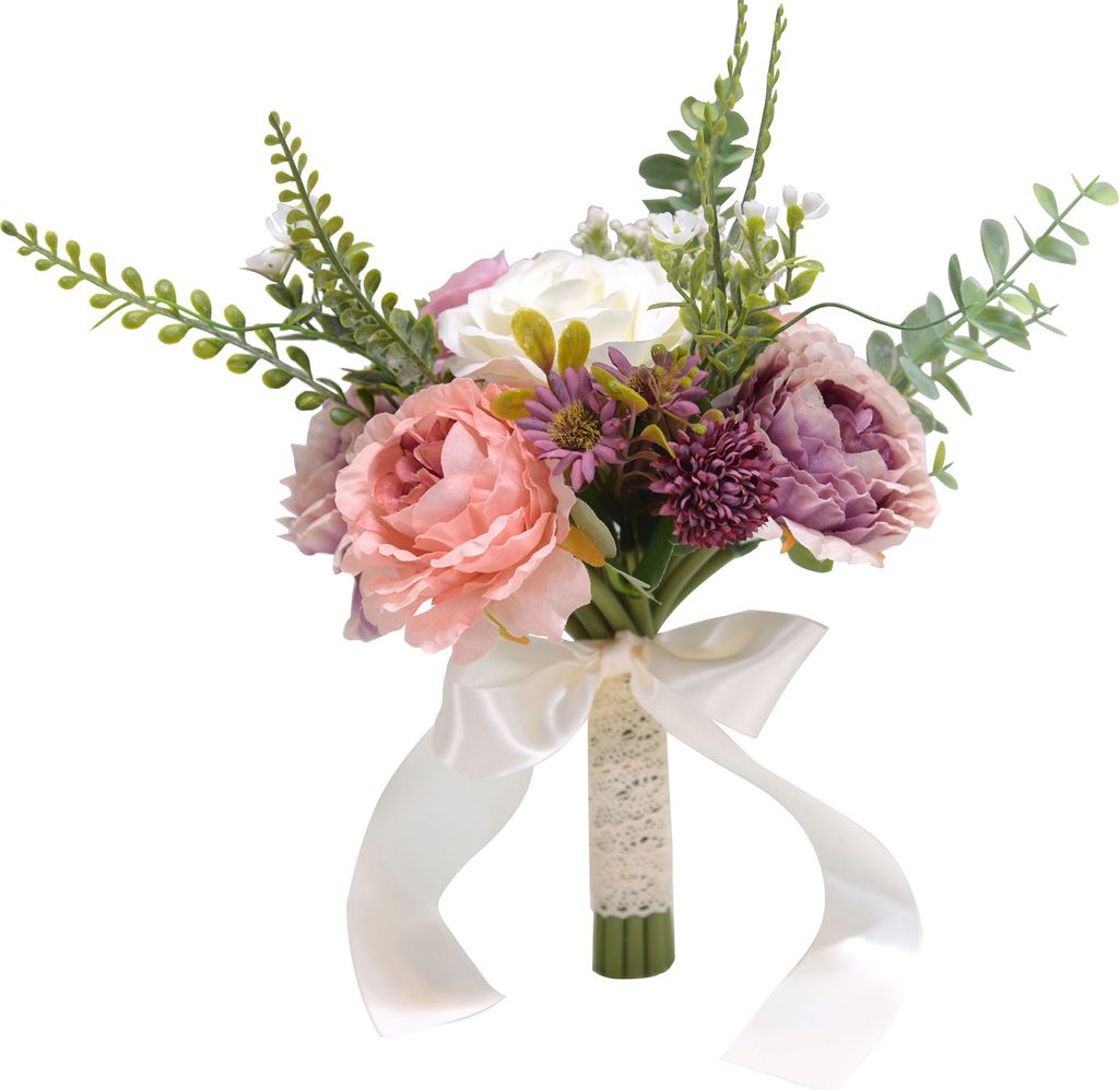 künstliche Blume exquisites frisch wecker realistische ästhetische visuelle Wirkung künstlicher Braut Bouquet Eheversorgungen-Mischfarbe