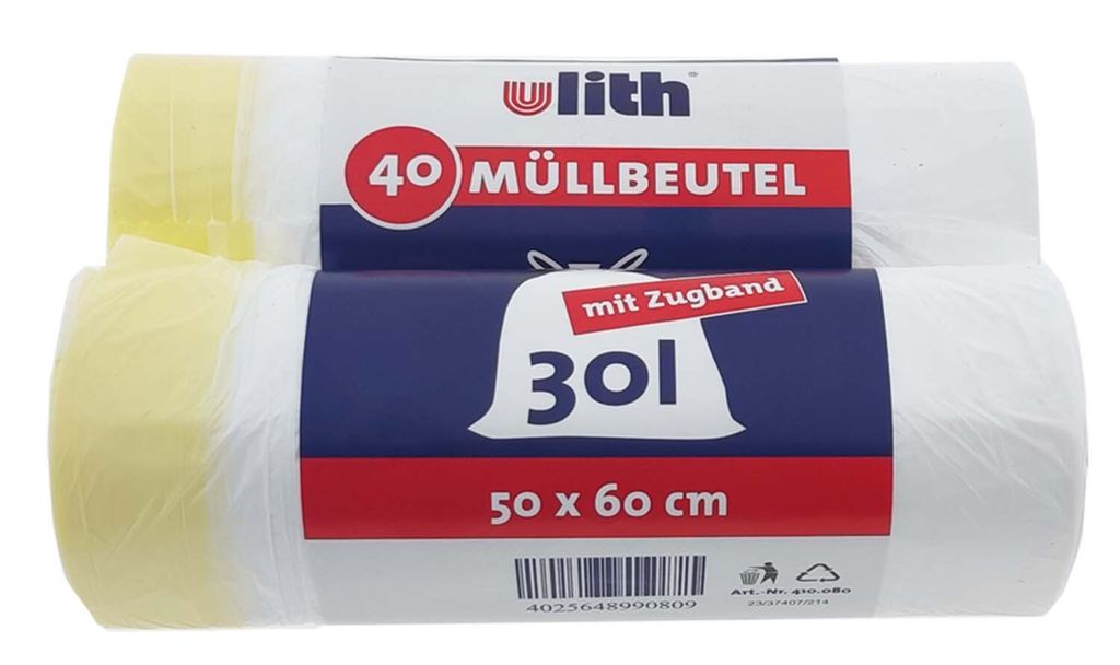 Müllbeutel Mit Kordelzug, 1000 Stück – Vorgetrennt, Reißfest & Perfekt Für Bad, Küche, Büro (ca. 45 X 50 Cm / 4 Gallonen)
