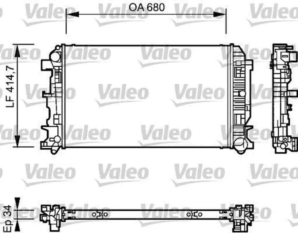 Radiateur VALEO 735084 pour Sprinter W906 et Crafter 2E - Qualité OE