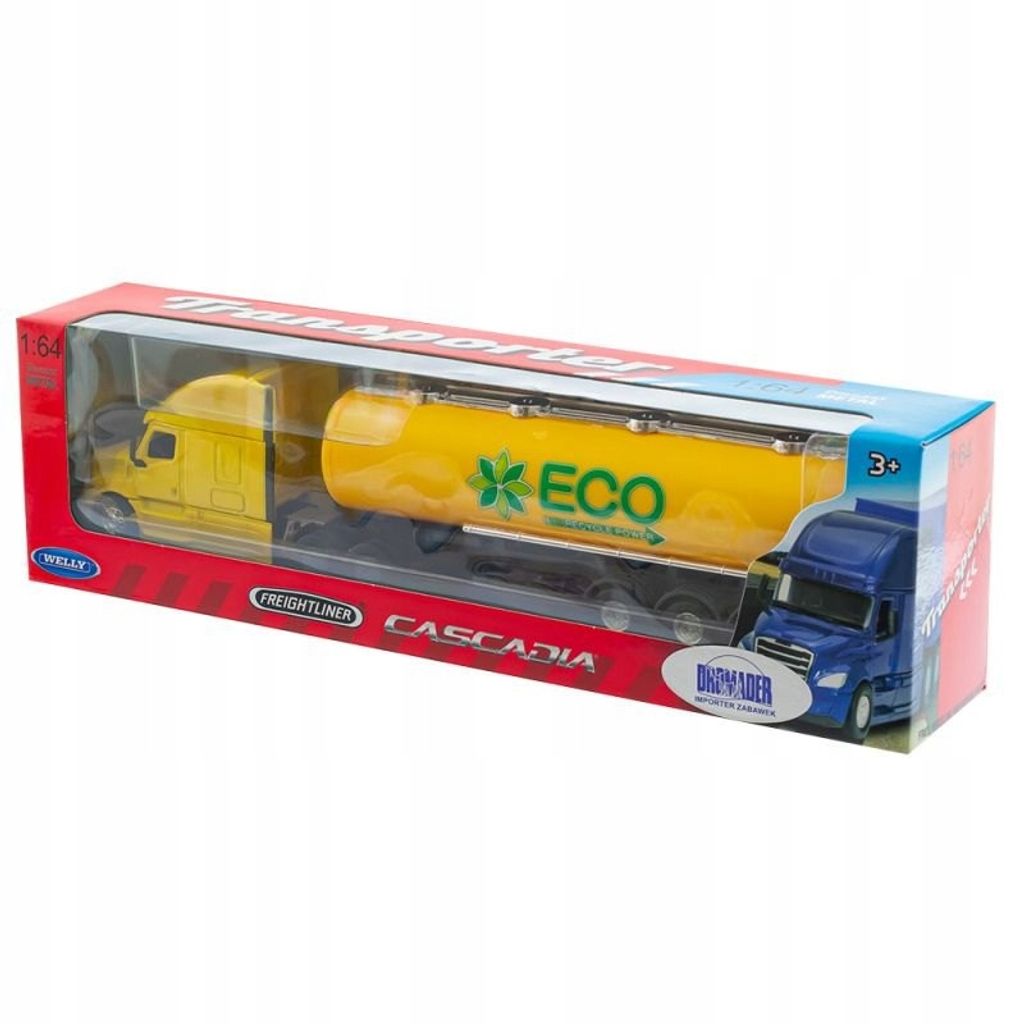 Model 1:64, CASCADIA Freightleiner, cisterna, žlutý Obrázek produktu 