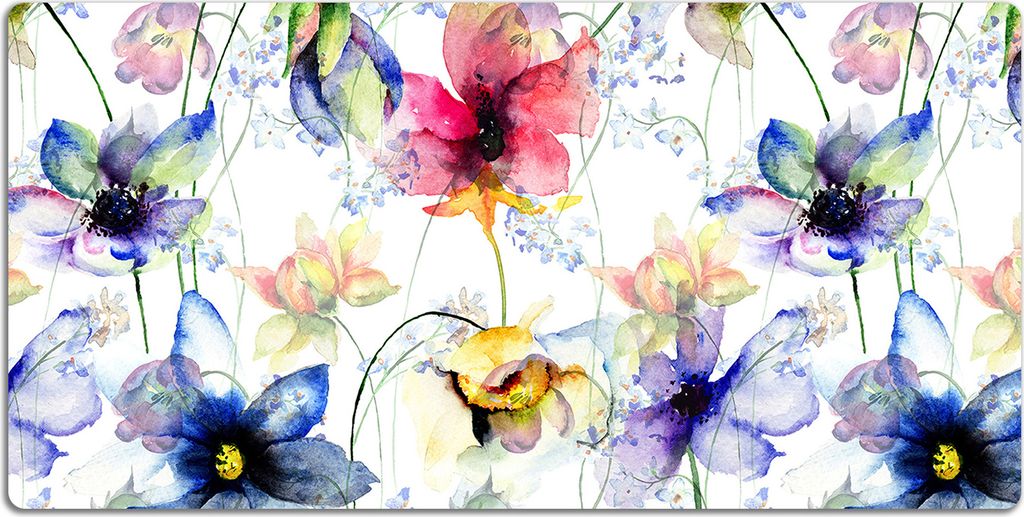 Schreibtischmatte Tischunterlage 120x60 cm Mauspad - Feldblumen