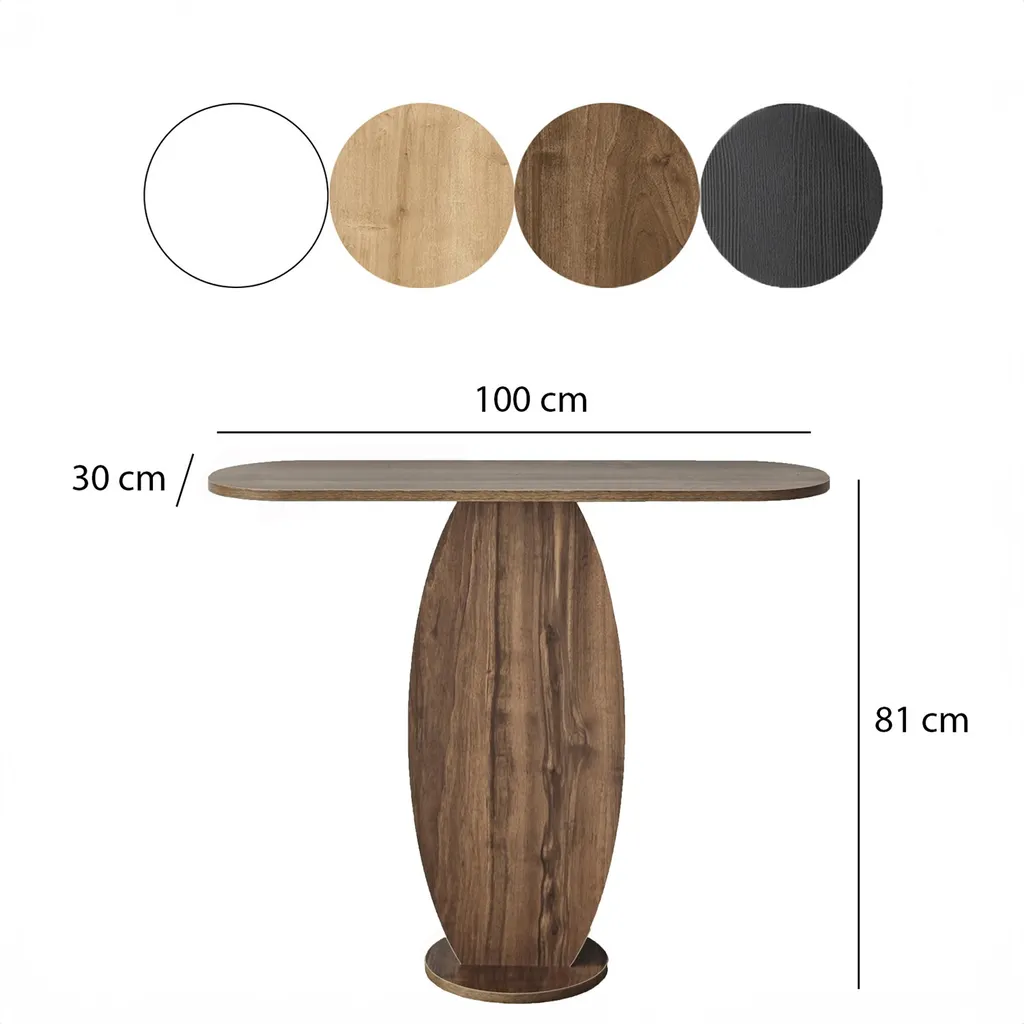 Commode Ellittica Noyer : Solution de Rangement pour Espaces Étroits