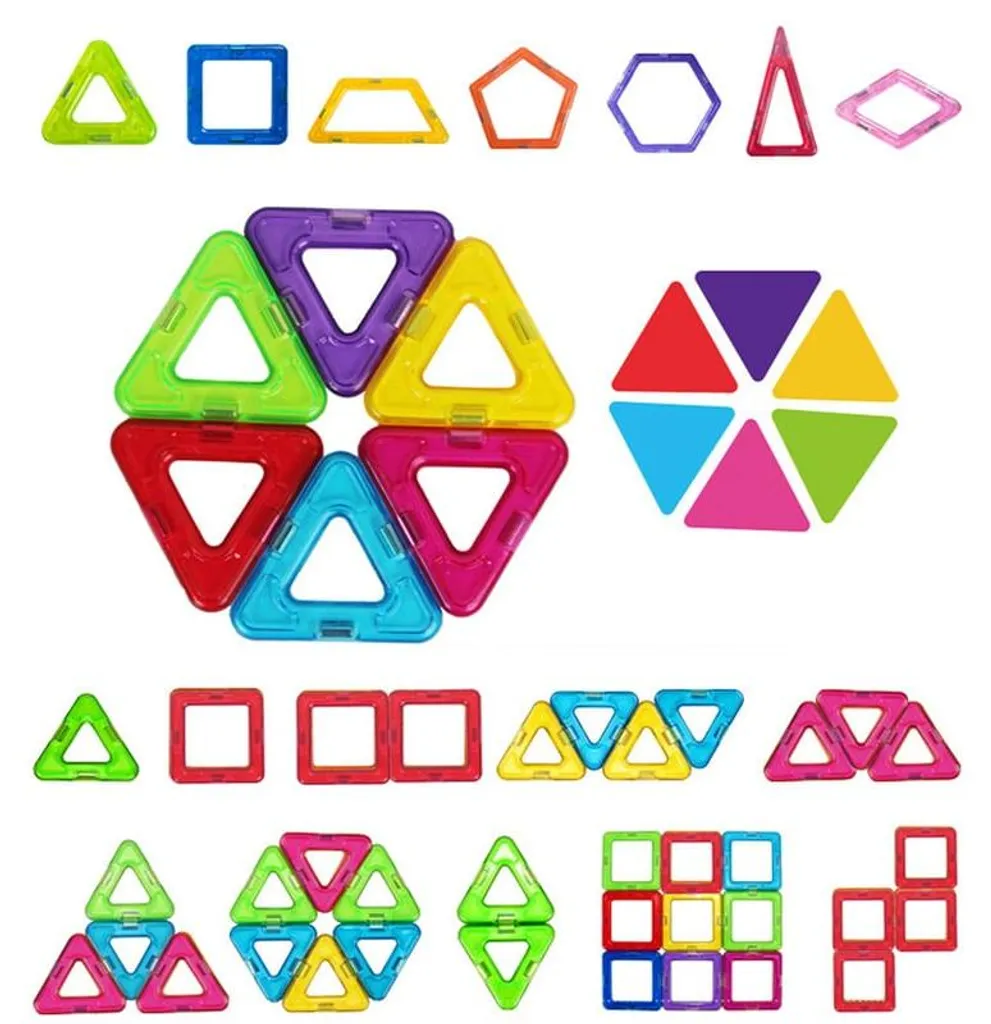 Composants magnétiques 82 pièces - Jeu de construction 3D multicolore - 9