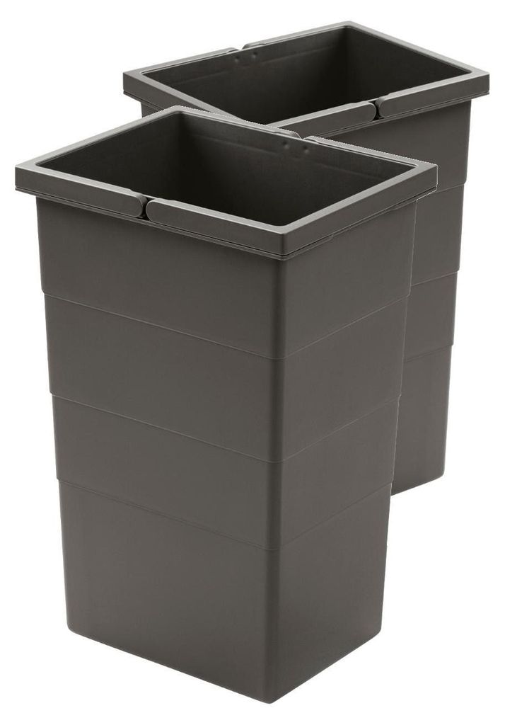 Hailo secchio interno 2x13L 1220359 grigio per raccolta Immagine del prodotto 