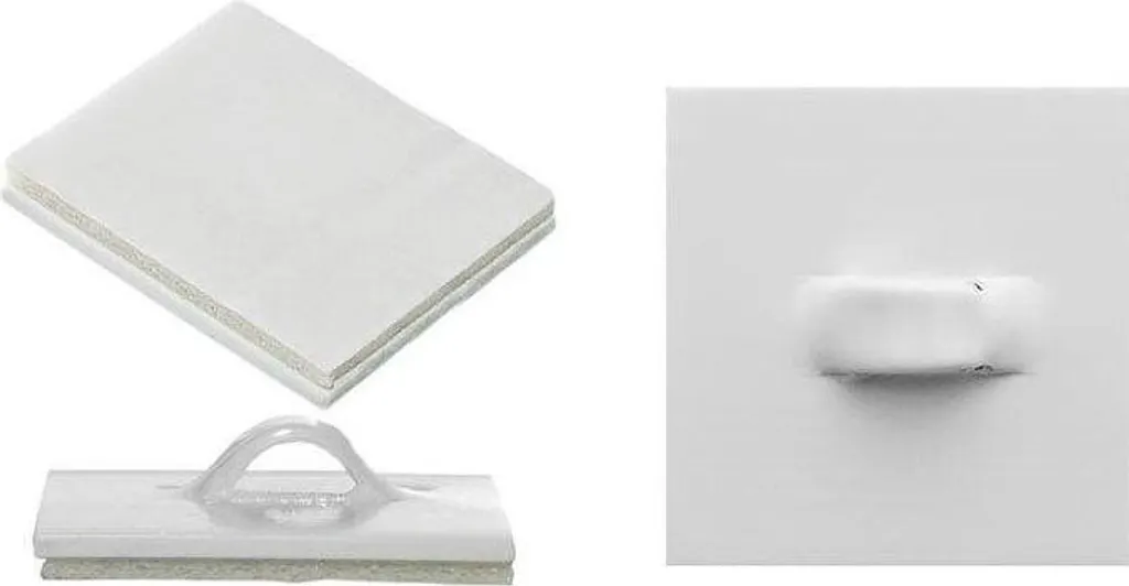 Clips adhésifs avec œillet capacité 0,5kg lot de 100 pièces transparents