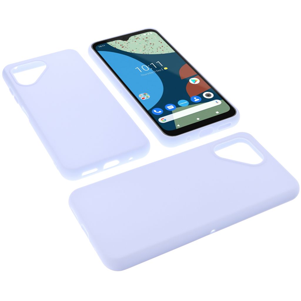 foto-kontor Hülle kompatibel mit Fairphone 4 Schutzhülle blau Tasche Gummi TPU Handy Schutz Handytasche Handyhülle Smartphone Case Kantenschutz ...
