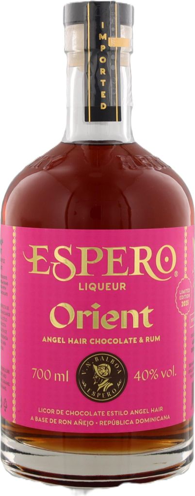 Espero Liqueur Orient Angel Hair Chocolate & Rum 40% Vol. Produktbild 