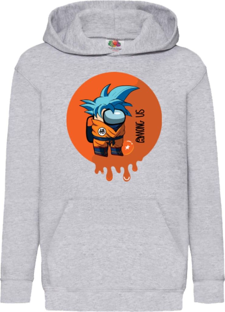 Kinder Kapuzenpullover Dragon Anime Manga Ball Z Goku 30, 7-8 Jahr - 128 / Grau