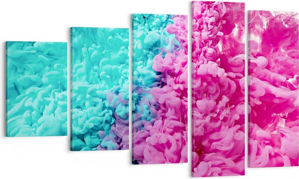 Bild auf Leinwand - Leinwandbild - Abstraktion modern - 100x60cm - Wand Bild - Wanddeko - Leinwanddruck - Bilder - Kunstdruck - Wanddekoration - Le...