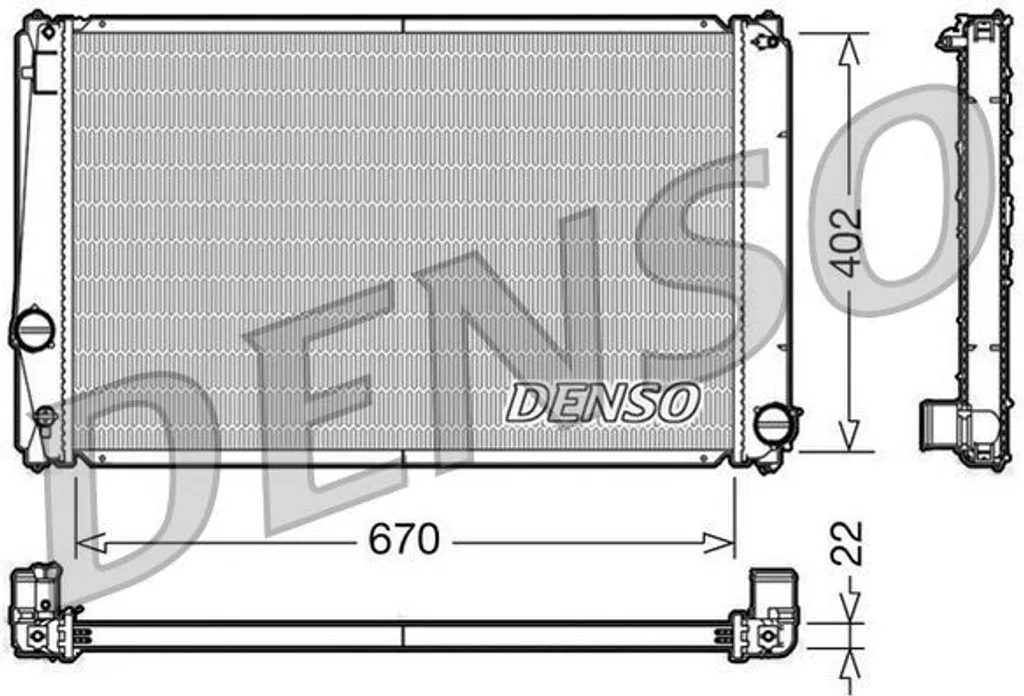 Radiateur DENSO DRM50053 Haute Performance - Compatible OE 1640028570
