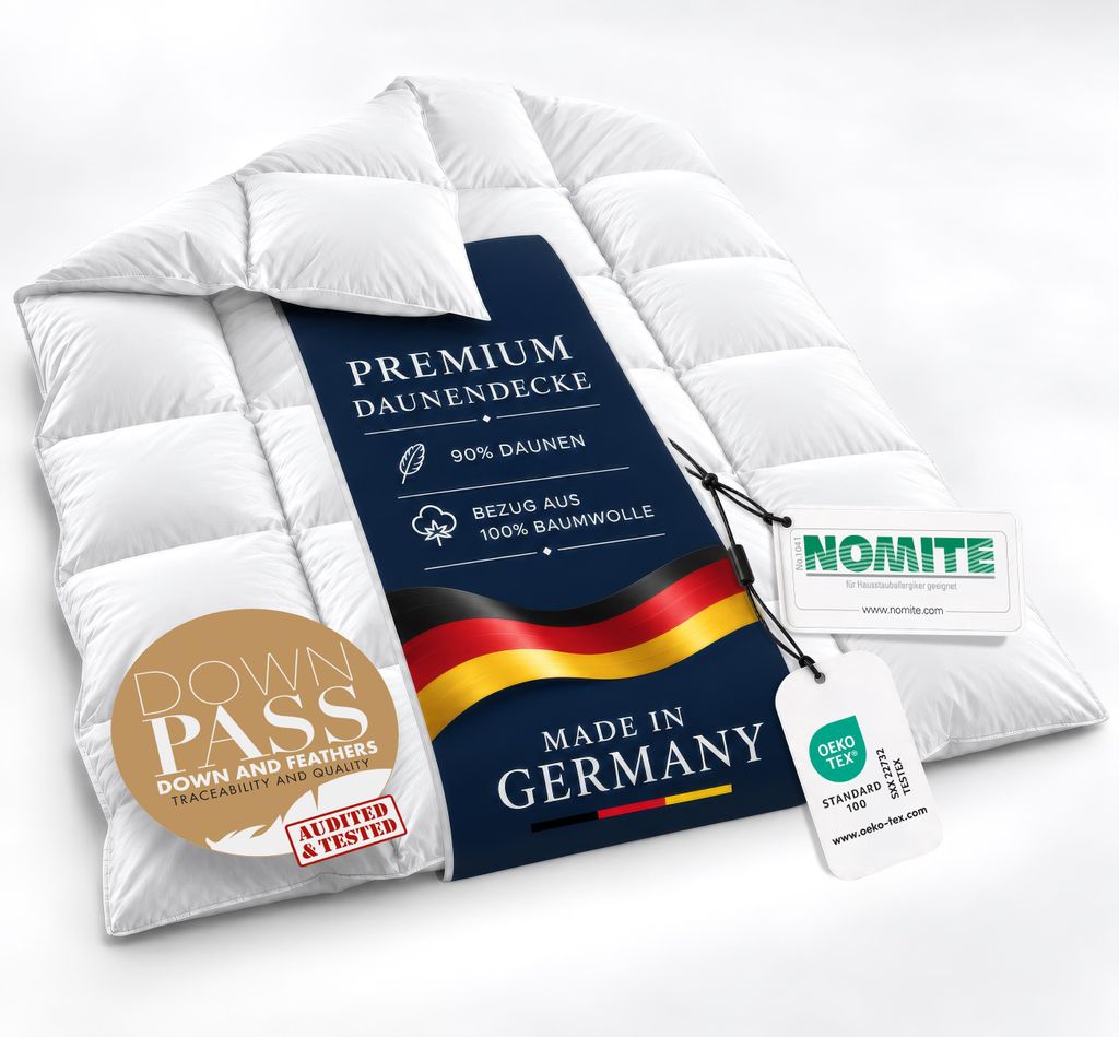 Gentle North Premium Daunendecke 155x220 – 90% Daunen 10% Produktbild 