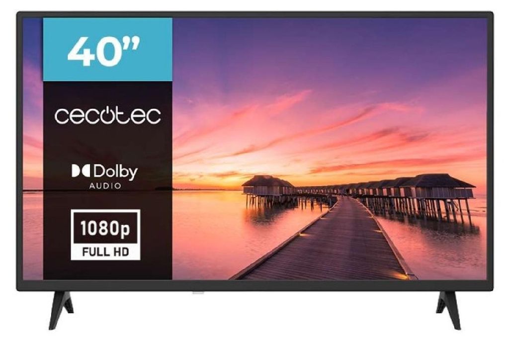 Cecotec 00993, 101,6 cm (40"), 1920 x 1080 Pixel, Full HD, LED, DVB-C, DVB-S, DVB-S2, DVB-T, DVB-T2, Schwarz