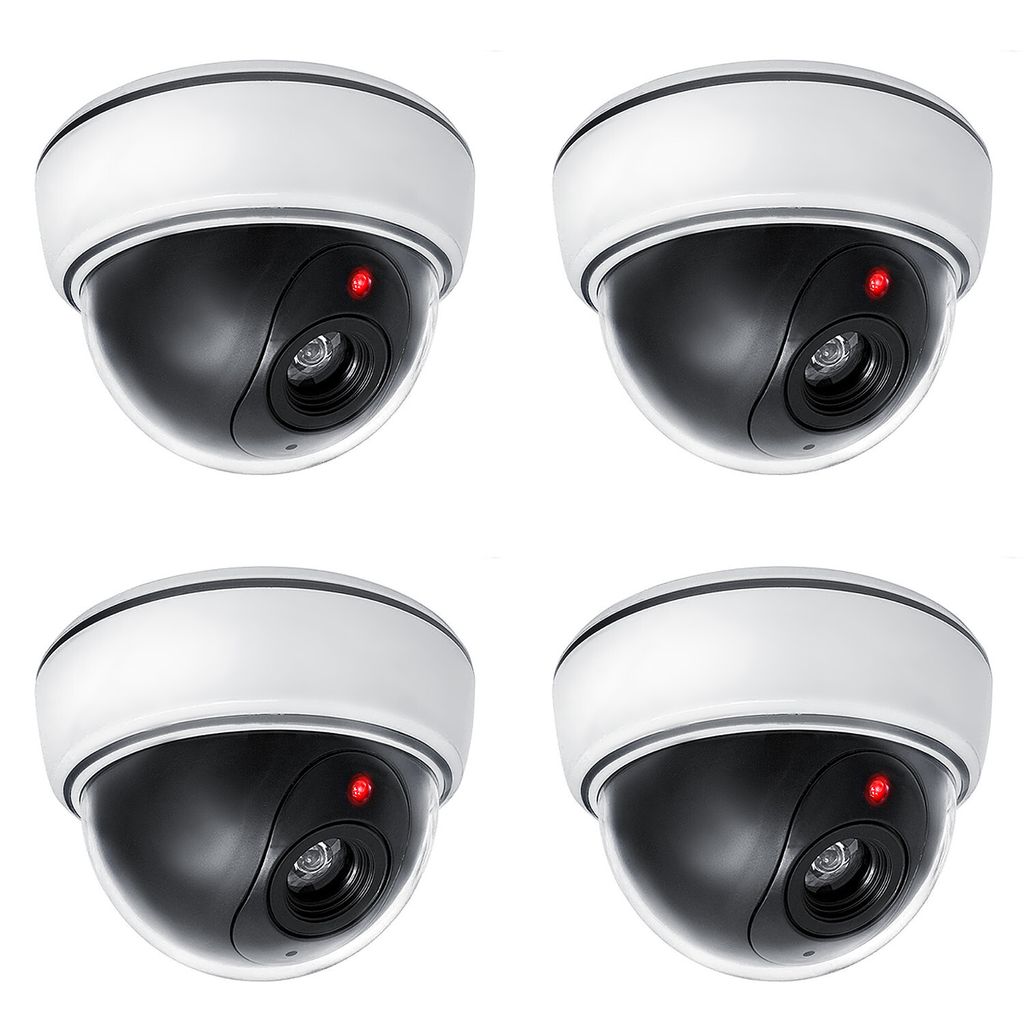 4x Caméra dôme factice avec LED clignotante Image du produit 