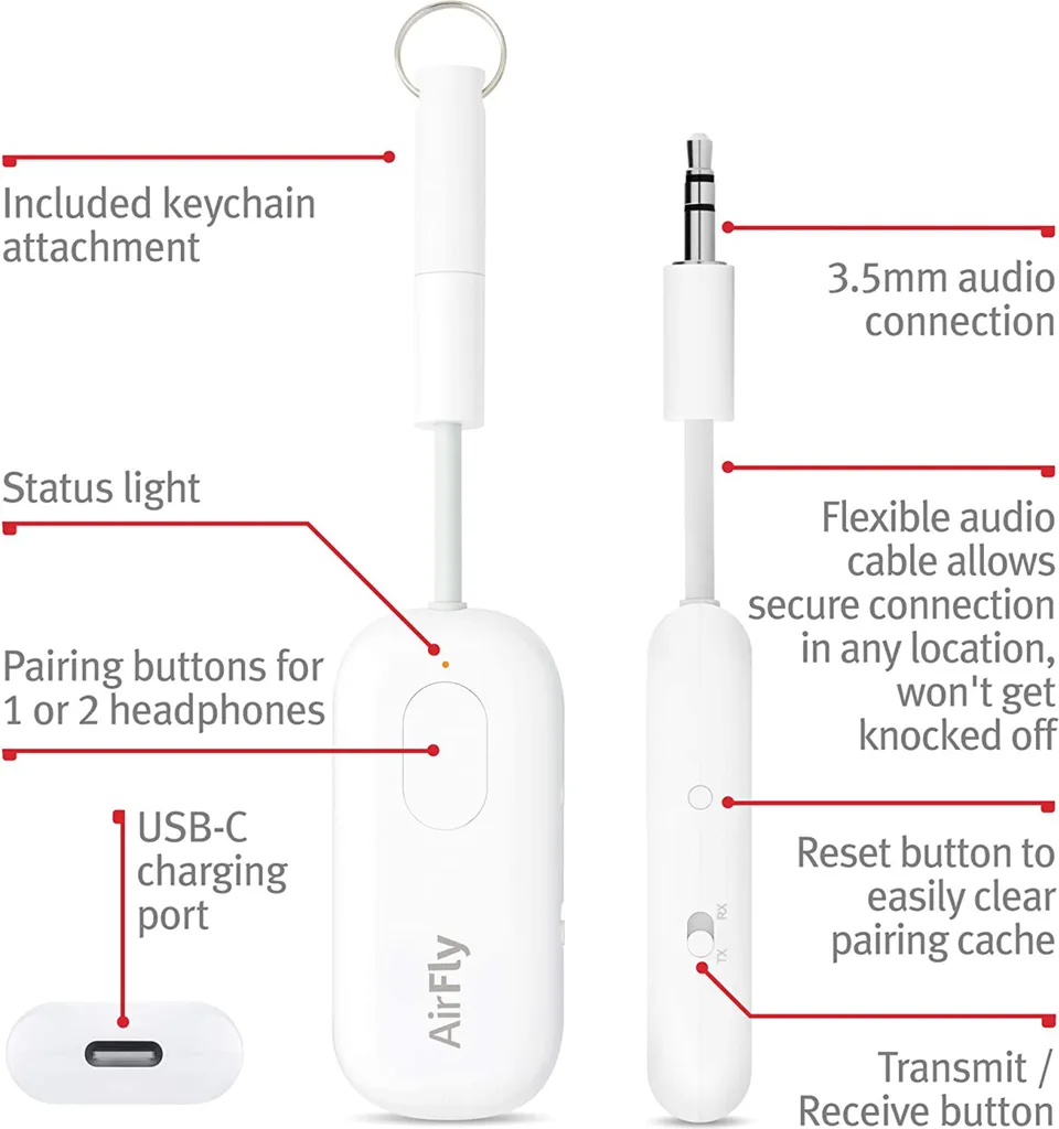 Twelve South AirFly Pro Bianco: L'Accessorio Bluetooth Indispensabile - 19