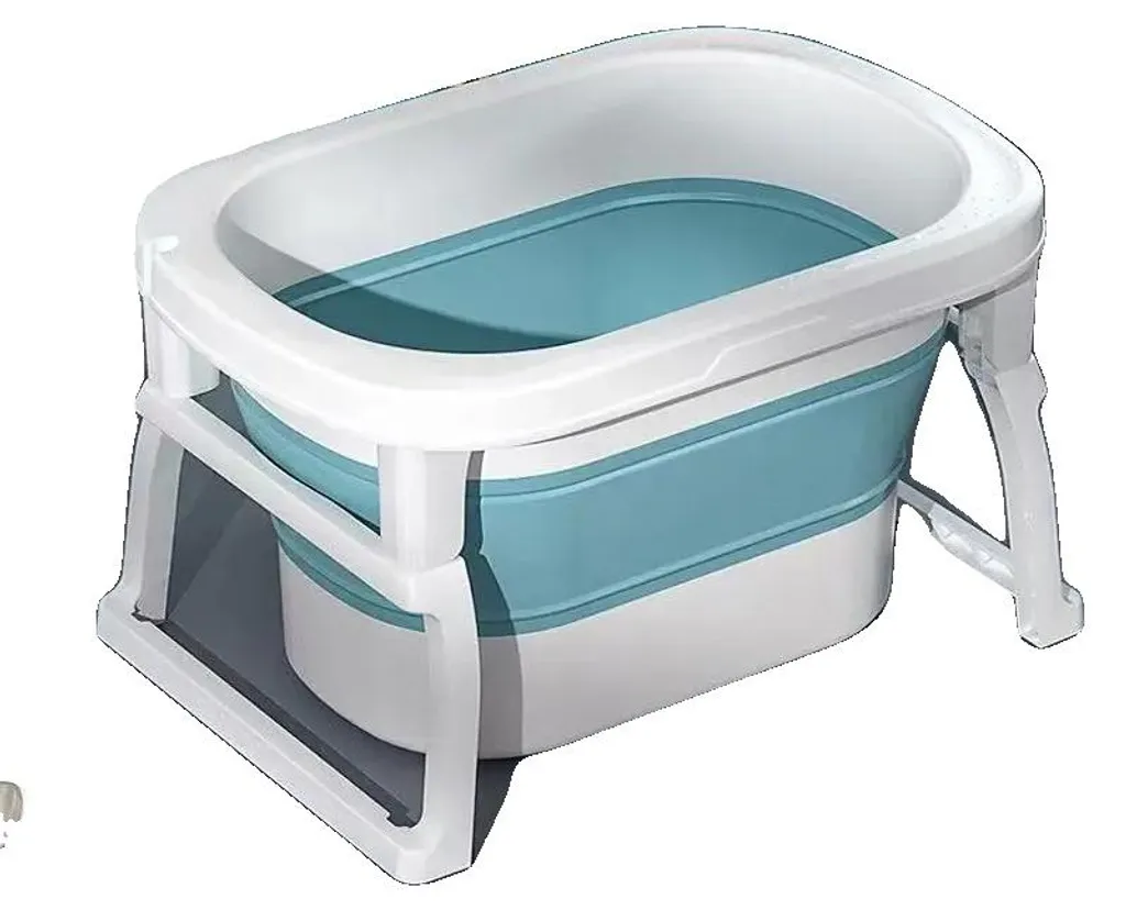 Baignoire pliable bleue portable pour enfants et animaux domestiques