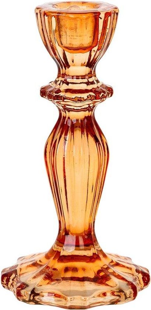 Oranger Glas-Kerze Ibiza-Style