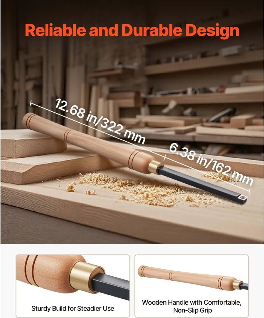 Outils de tournage sur bois professionnels - Lot de 4 gouges et fers