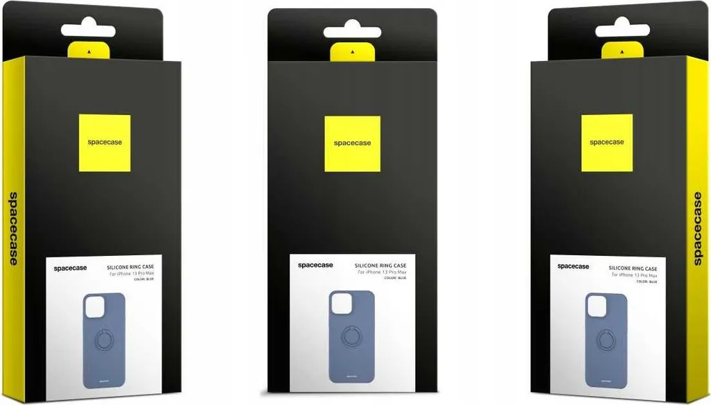 Cover iPhone 13 Pro Max SPACECASE Silicone Blu con Ring Stand - 9