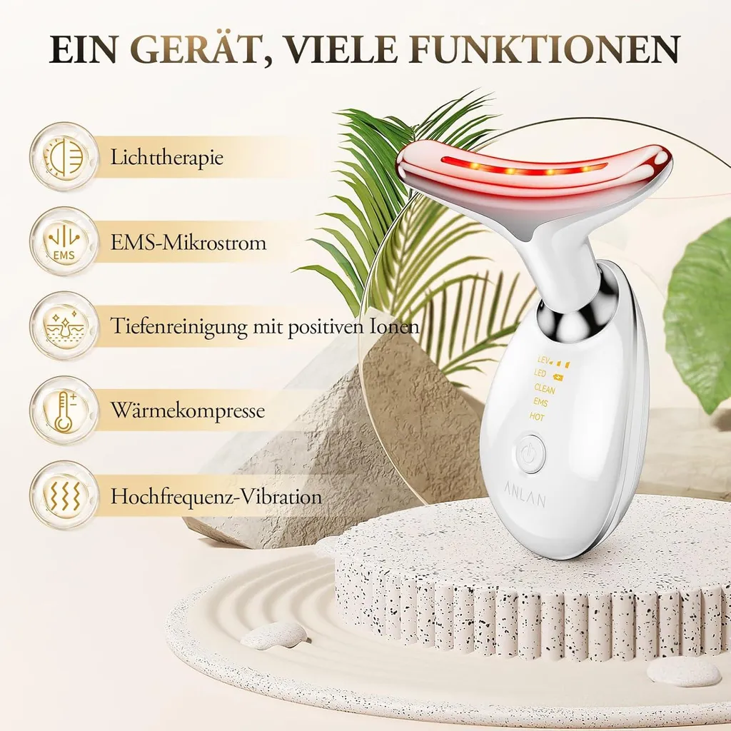 Masseur Visage V-Shape 3 Modes - Lifting & Fermeté EMS 45°C - 5