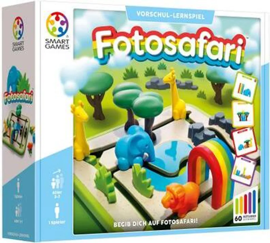 Photo Safari Smart Games : Jeu d'Éveil en Bois et Plastique Haute Qualité