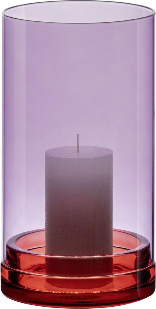 Remember Windlicht groß 'Lucius' violett
