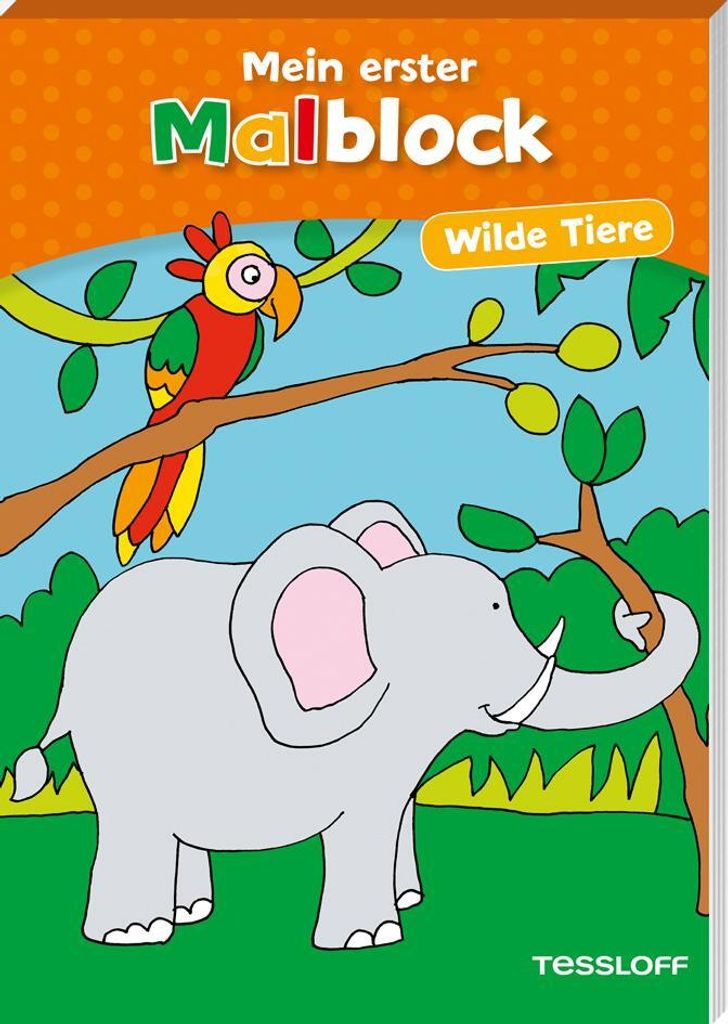 Mein erster Malblock Wilde Tiere: Malen für Kinder ab 4 Jahren (Malbücher und -blöcke)