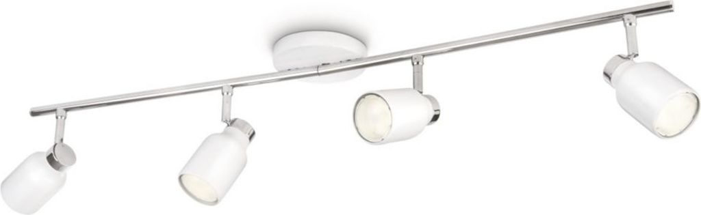 Philips myLiving Spot 556743116, Strahler Oberflächenbeleuchtung, GU10, 4 Glühbirne(n), Fluoreszierend, 2700 K, Weiß