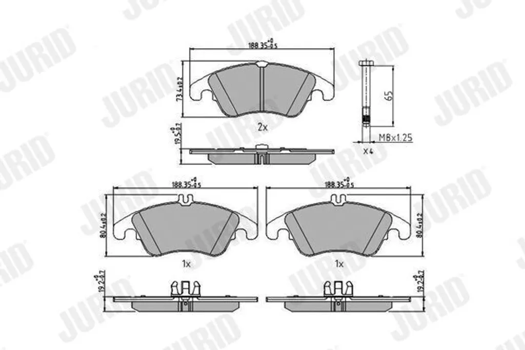 Jeu de plaquettes de frein avant pour Mercedes-Benz W204 Berline JURID