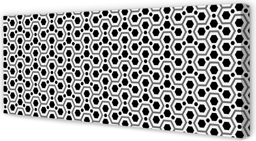 Leinwandbild 125x50 Wandkunst Hexagone