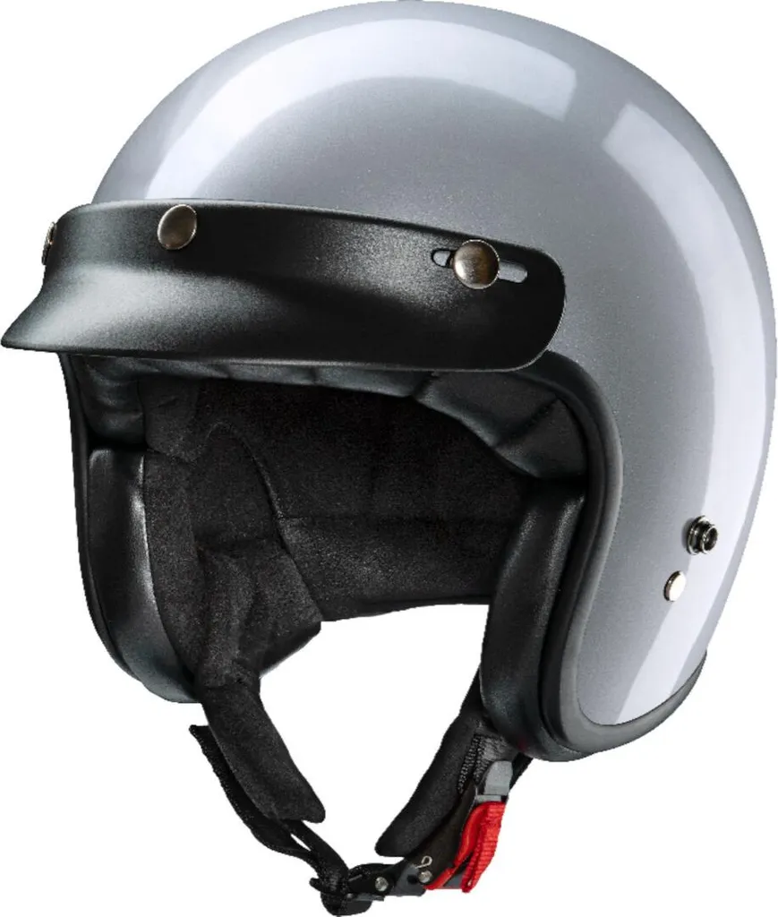 Casque jet de base Redbike RB-720 argenté pour motard urbain S