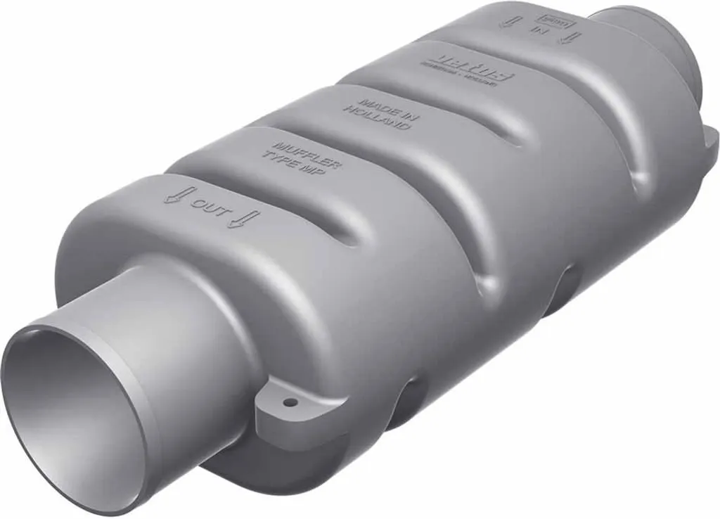 Silencieux d'échappement Marine Vetus MP100 Argent 202x102 mm Idéal Plaisance