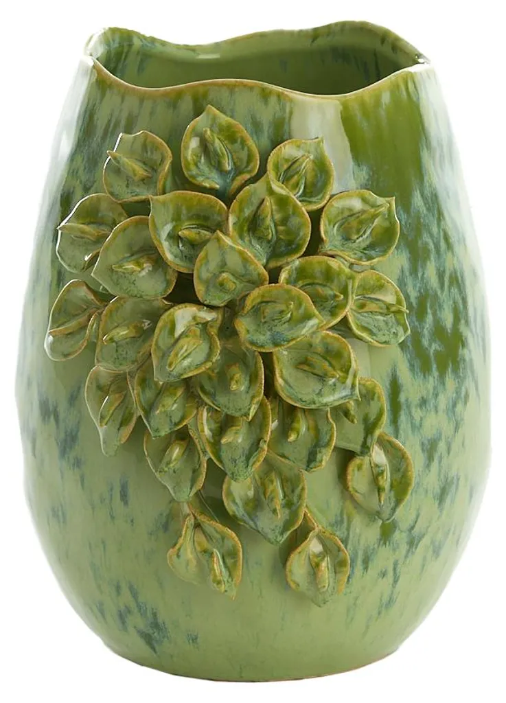 Vase AMIATA menthe 26 cm en céramique artisanale Light&Living chic