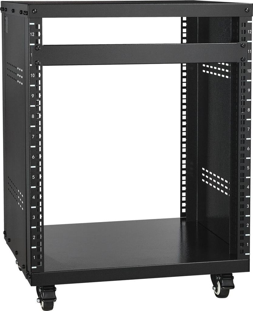 12U AV Rack Stand 500 lbs Capacity Network Stereo Recording Studio Rack